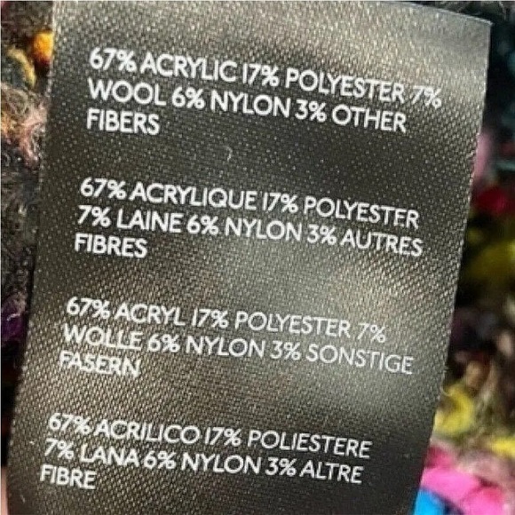 $198 Anthropologie Piera Knit Turtleneck Poncho X Small / Small Multicolor NWT - Picture 11 of 15